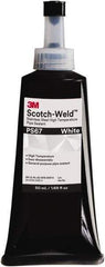 3M - 50 mL Tube White Pipe Sealant - Dimethacrylate, 400°F Max Working Temp, For Seal Hydraulic & Pneumatic Pipes & Fittings - Makers Industrial Supply