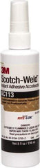 3M - 8 oz Bottle Amber Instant Adhesive - Series AC113, Bonds to Metal, Plastic & Rubber - Makers Industrial Supply