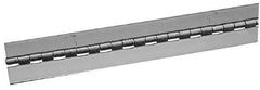 Made in USA - 72" Long x 2-1/2" Wide, 2" Knuckle, Steel Continuous Hinge - 3/8" Pin Diam, 0.12" Thick without Holes - Makers Industrial Supply