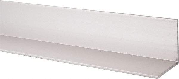 Pemko - Aluminum Angle Edging - 96" Long x 2" Wide x 2" High x 1/8" Thick, Clear Anodized Finish - Makers Industrial Supply