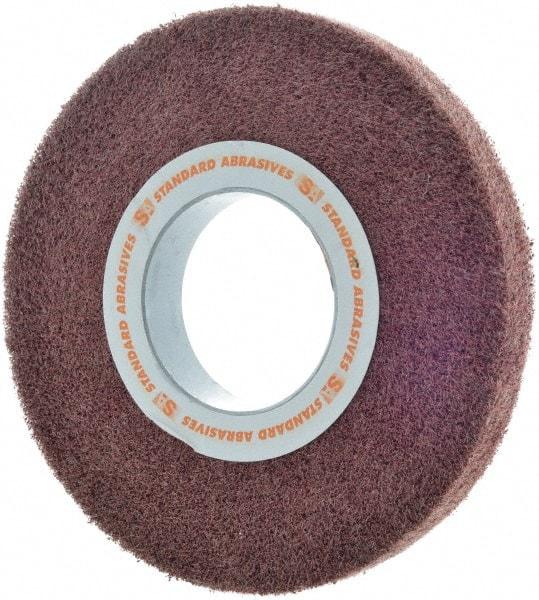 Standard Abrasives - 8" Diam Aluminum Oxide Unmounted Flap Wheel - 3" Hole, 1" Wide, Density 7, Nonwoven, Medium Grade, 3,200 Max RPM - Makers Industrial Supply