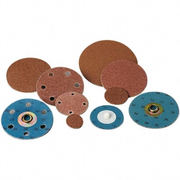 Standard Abrasives - 1" Disc Diam, 100 Grit, Aluminum Oxide Quick Change Disc - Type S Attaching System, Coated, Light Brown, Fine Grade, 40,000 RPM - Makers Industrial Supply