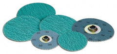 Standard Abrasives - 1" Disc Diam, 36 Grit, Zirconia Alumina Quick Change Disc - Type S Attaching System, Coated, Green, Very Coarse Grade - Makers Industrial Supply