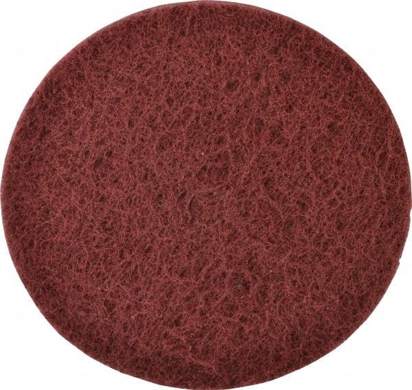 Standard Abrasives - 6" Very Fine Grade Deburring Disc - 1/2" Center Hole, Arbor Connection, Red, 3,600 Max RPM - Makers Industrial Supply