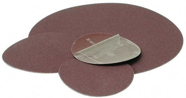 Standard Abrasives - 12" Diam, 50 Grit Aluminum Oxide Adhesive PSA Disc - Coarse Grade, Purple, Cloth Backing, Flexible, Use with Random Orbital Sanders - Makers Industrial Supply