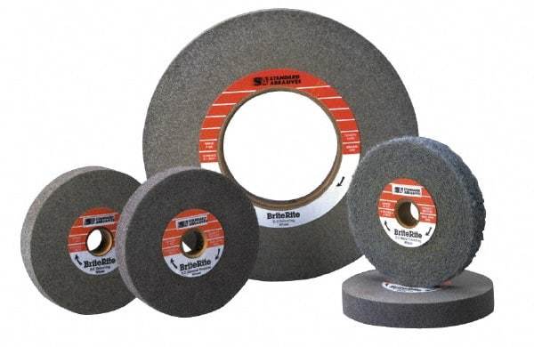 Standard Abrasives - 12" Diam, 5" Face Width, 5" Center Hole, Medium Grade, Aluminum Oxide Deburring Wheel - Convolute, Density 5 Grade, 3,000 RPM - Makers Industrial Supply