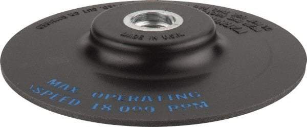 Standard Abrasives - 4-1/2" Diam Quick-Change Disc Backing Pad - 5/8" Shank Diam, Medium Density, 18,000 RPM - Makers Industrial Supply