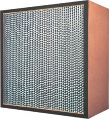 Made in USA - 24" High x 12" Wide 11-1/2" Deep, 99.97% Capture Efficiency, HEPA Air Filter - Microfiber Paper Media, Particle Board Frame, 250 FPM Max, 500 CFM, 220°F Max, Use with Hospitals & Clean Rooms - Makers Industrial Supply