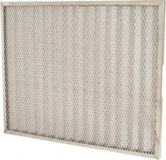 Made in USA - 20" Noml Height x 25" Noml Width x 1" Noml Depth, 71% Capture Efficiency, Permanent Air Filter - MERV 7, Aluminum Cloth & Mesh, Integrated Aluminum Frame, 300 Max FPM, 800 CFM, For Any Unit - Makers Industrial Supply