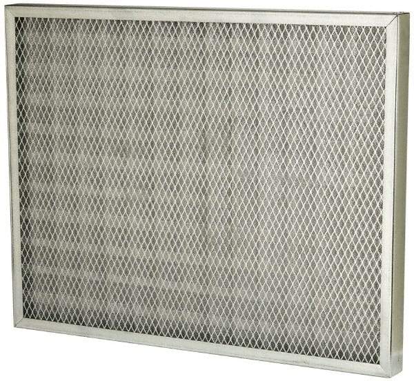 Made in USA - 20" Noml Height x 25" Noml Width x 2" Noml Depth, Permanent Air Filter - Steel, Integrated Steel Frame, 500 Max FPM, 1,750 CFM, For Large Particle Removal Applications - Makers Industrial Supply