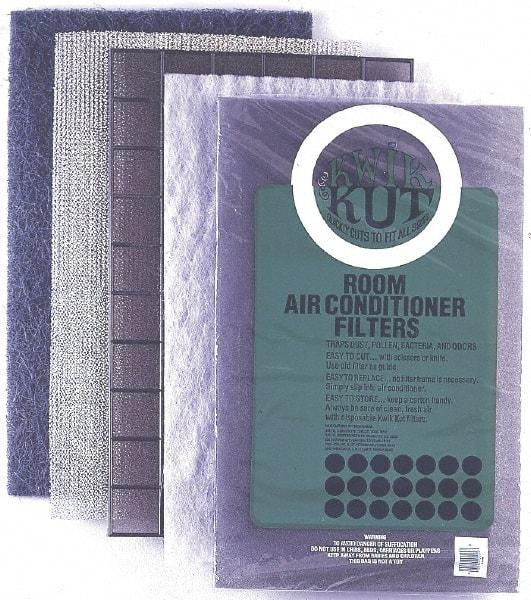 PrecisionAire - 15" High x 24" Wide x 1/2" Deep, Neoprene Coated Natural Hair Air Filter Media Pad - MERV 4, 20 to 30% Capture Efficiency, 60 to 80 Arrestance Efficiency, 300 Max FPM, 180°F Max, Use with Window Air Conditioners - Makers Industrial Supply