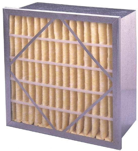 PrecisionAire - 20" Noml Height x 20" Noml Width x 12" Noml Depth, 65% Capture Efficiency, Rigid Box Air Filter - MERV 11, Synthetic Polypropylene, Integrated Corrosion-Resistant Steel Frame, 1,400 CFM - Makers Industrial Supply