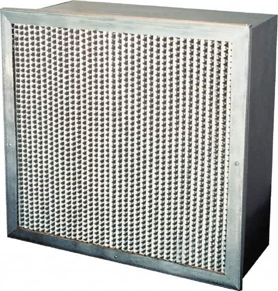 PrecisionAire - 24" Noml Height x 24" Noml Width x 12" Noml Depth, 65% Capture Efficiency, Rigid Box Air Filter - MERV 11, Synthetic Polypropylene, Integrated Corrosion-Resistant Steel Frame, 2,000 CFM, For Precisionaire Type 9 Holding Frame - Makers Industrial Supply