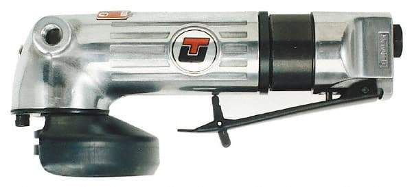 Universal Tool - 4" Wheel Diam, 12,000 RPM, Pneumatic Angle & Disc Grinder - 3/8-24 Spindle, 28 CFM - Makers Industrial Supply