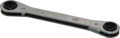 Lang - 1/2" x 9/16" 6 Point Ratcheting Box Wrench - Double End, 6-7/8" OAL, Steel - Makers Industrial Supply