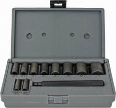 Lang - 11 Piece, 1/4 to 1", Hollow Punch Set - Makers Industrial Supply