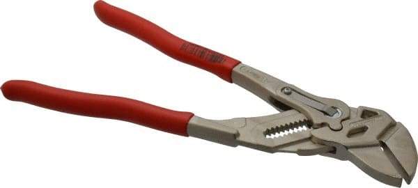 Knipex - 10" OAL, Pipe Wrench Tongue & Groove Pliers - Smooth Smooth Jaws, Standard Head - Makers Industrial Supply