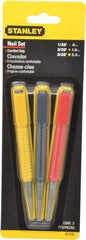 Stanley - 3 Piece, 1/32 to 3/32", Nail Punch Set - Comes in Carded - Makers Industrial Supply