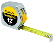 STANLEY® PowerLock® Metal Case Tape Measure 3/4" x 12' - Makers Industrial Supply