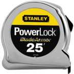 STANLEY® PowerLock® Tape Measure with BladeArmor® Coating 1" x 25' - Makers Industrial Supply