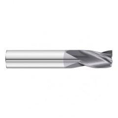 11/16 Dia. x 4 Overall Length 3-Flute Square End Solid Carbide SE End Mill-Round Shank-Center Cut-TiAlN - Makers Industrial Supply