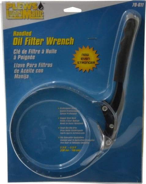 Plews - 5-3/8 to 5-3/4" Diam, Standard Handle Tractor Oil Filter Wrench - Steel, For Use with Filters from 5-3/8 to 5-3/4" - Makers Industrial Supply