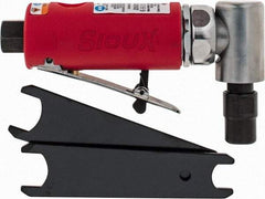 Sioux Tools - 1/4" Collet, Angle Handle, Straight Air Die Grinder - 20,000 RPM, Front Exhaust, 16 CFM, 0.3 hp, 6.21 bar, 1/4 NPT - Makers Industrial Supply