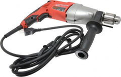 Milwaukee Tool - 120 Volt 1/2" Keyed Chuck Electric Hammer Drill - 0 to 20,000 & 0 to 40,000 BPM, 0 to 1,350 & 0 to 2,500 RPM, Reversible - Makers Industrial Supply