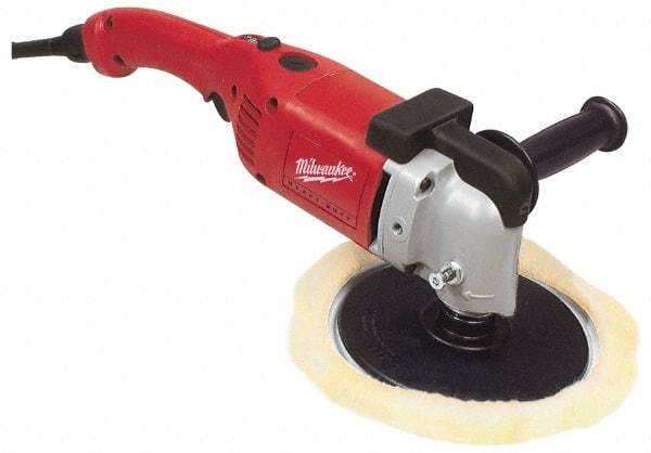 Milwaukee Tool - 7" Pad Diam, 2,800 RPM, Handheld Electric Polisher - 5/8-11" Spindle Thread, 11 Amps, 120 Volts - Makers Industrial Supply