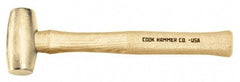 Cook Hammer - 10 Lb Head Nonsparking Mallet - 31" OAL, Wood Handle - Makers Industrial Supply