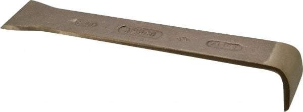 Ampco - Stiff Bronze 1-Edge Scraper - 2" Blade Width x 2" Blade Length, 12" Long Aluminum Handle - Makers Industrial Supply