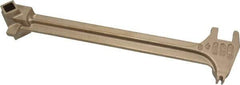 Ampco - 15" Long Aluminum Bronze Drum Plug Wrench - For Use with 22 Different Bungs, Nonsparking - Makers Industrial Supply