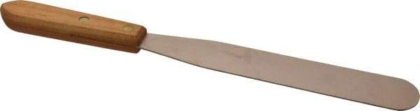 Ampco - 1-1/2" Wide Nickel Copper Spatula - Stiff, Wood Handle, 14" OAL - Makers Industrial Supply