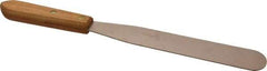 Ampco - 1-1/2" Wide Nickel Copper Spatula - Stiff, Wood Handle, 14" OAL - Makers Industrial Supply