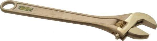 Ampco - 1-5/16" Jaw Capacity, 10" Nonsparking Adjustable Wrench - Aluminum Bronze, Plain Finish - Makers Industrial Supply