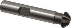 Keo - 1/2" Diam x 1/8" Width of Cut, 45° Included Angle, Shank Connection, High Speed Steel Single Angle Cutter - 3/8" Shank Diam, 2-1/8" Overall Length, Right Hand Cut, Uncoated - Makers Industrial Supply