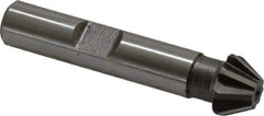 Keo - 1/2" Diam x 7/32" Width of Cut, 60° Included Angle, Shank Connection, High Speed Steel Single Angle Cutter - 3/8" Shank Diam, 2-1/8" Overall Length, Right Hand Cut, Uncoated - Makers Industrial Supply