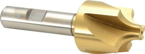 Keo - 5/16" Radius, 1-1/8" Mill Diam, 4 Flute High Speed Steel Corner Rounding End Mill - Single End, TiN Finish, 3/8" Tip Diam, 3-1/4" OAL, 1/2" Shank Diam - Makers Industrial Supply