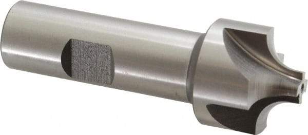 Keo - 8mm Radius, 1-1/8" Mill Diam, 4 Flute High Speed Steel Corner Rounding End Mill - Single End, Uncoated, 3-1/4" OAL, 3/4" Shank Diam - Makers Industrial Supply