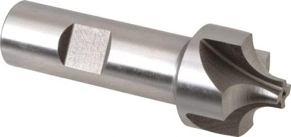 Keo - 9mm Radius, 1-1/8" Mill Diam, 4 Flute High Speed Steel Corner Rounding End Mill - Single End, Uncoated, 3-1/4" OAL, 3/4" Shank Diam - Makers Industrial Supply