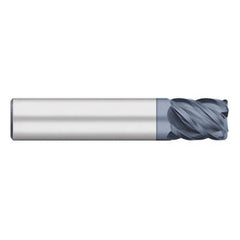 Corner Radius End Mill: 1/4″ Dia, 1/2″ LOC, 0.02″ Radius, 5 Flutes, Solid Carbide 2″ OAL, 1/4″ Shank Dia, 45 ° Helix, AlTiN Coated, Corner Radius End, Centercutting