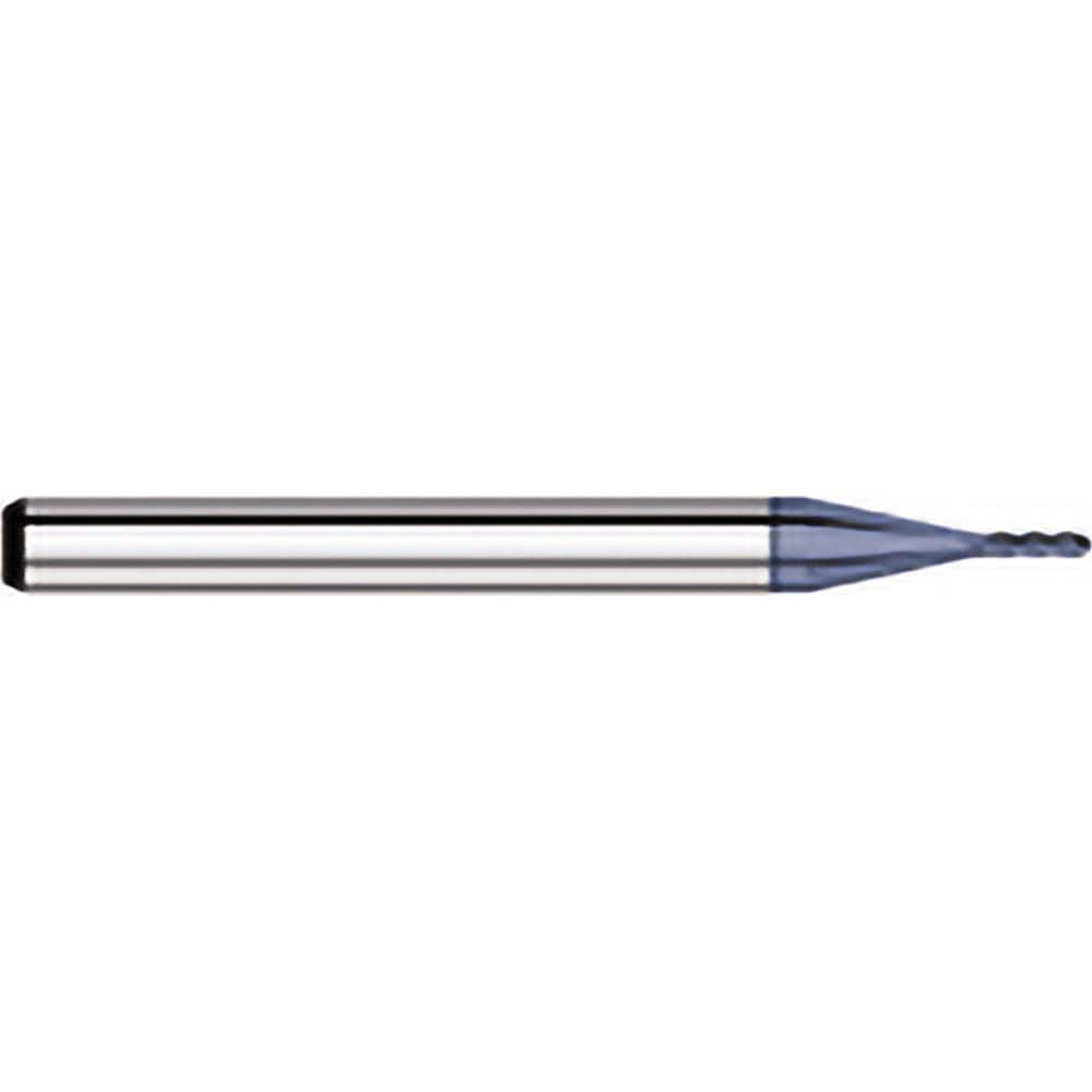 Titan USA - Ball End Mills; Mill Diameter (Decimal Inch): 0.0460 ; Number of Flutes: 4 ; Length of Cut (mm): 3.50 ; Length of Cut (Decimal Inch): 0.1380 ; Material: Solid Carbide ; Overall Length (Inch): 1-1/2 - Exact Industrial Supply