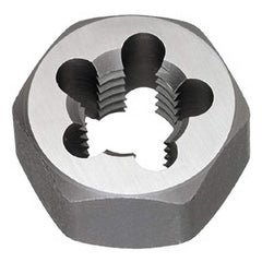 Titan USA - Hex Rethreading Dies; Thread Size: M10x1.25 ; Hex Size (Inch): 1 ; Material: Carbon Steel ; Thread Direction: Right Hand ; Thread Standard: Metric Fine ; Series/List: 796 - Exact Industrial Supply