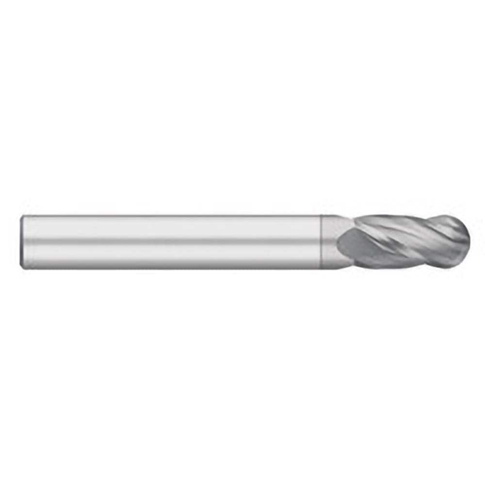 Titan USA - Ball End Mills; Mill Diameter (Inch): 1/2 ; Mill Diameter (Decimal Inch): 0.5000 ; Number of Flutes: 4 ; Length of Cut (Inch): 1 ; Length of Cut (Decimal Inch): 1.0000 ; Material: Solid Carbide - Exact Industrial Supply