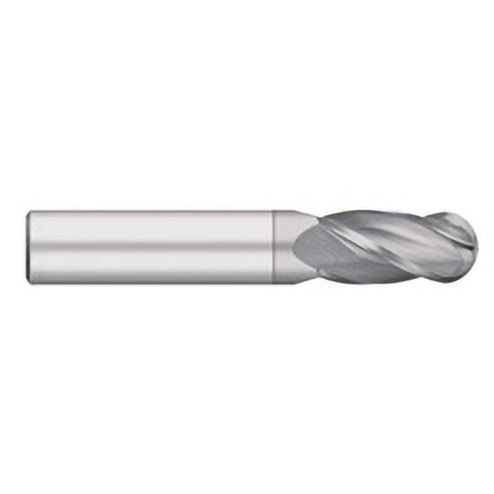 Titan USA - Ball End Mills; Mill Diameter (Decimal Inch): 0.3594 ; Number of Flutes: 4 ; Length of Cut (Inch): 1 ; Length of Cut (Decimal Inch): 1.0000 ; Material: Solid Carbide ; Overall Length (Inch): 2-1/2 - Exact Industrial Supply