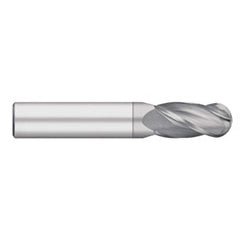 Titan USA - Ball End Mills; Mill Diameter (Decimal Inch): 0.3594 ; Number of Flutes: 4 ; Length of Cut (Inch): 1 ; Length of Cut (Decimal Inch): 1.0000 ; Material: Solid Carbide ; Overall Length (Inch): 2-1/2 - Exact Industrial Supply