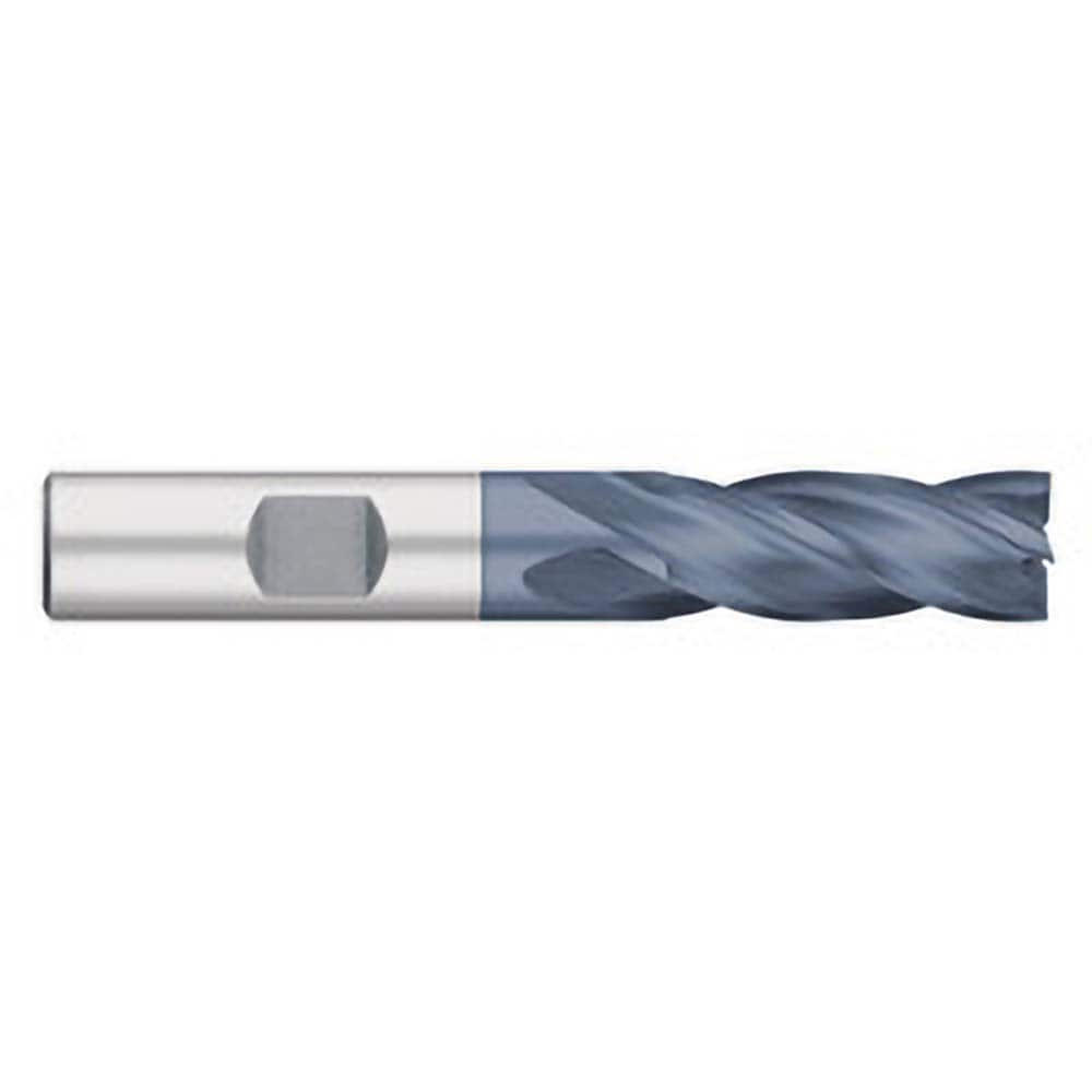 Titan USA - Square End Mills; Mill Diameter (Inch): 1/4 ; Mill Diameter (Decimal Inch): 0.2500 ; Number of Flutes: 4 ; Length of Cut (Inch): 5/8 ; Length of Cut (Decimal Inch): 0.6250 ; Material: Cobalt - Exact Industrial Supply