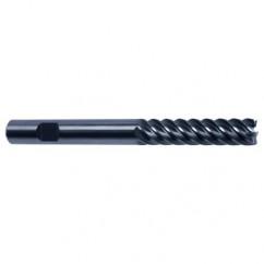 8mm Dia. - 100mm OAL - 45° Helix Bright Carbide End Mill - 6 FL - Makers Industrial Supply