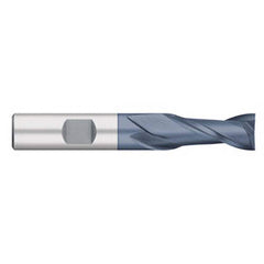 Titan USA - Square End Mills; Mill Diameter (Inch): 3/8 ; Mill Diameter (Decimal Inch): 0.3750 ; Number of Flutes: 2 ; Length of Cut (Inch): 9/16 ; Length of Cut (Decimal Inch): 0.5625 ; Material: Cobalt - Exact Industrial Supply