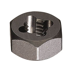 Vermont Tap & Die - 3/4-10 UNC Thread, 1-7/16" Hex, Right Hand Thread, Hex Rethreading Die - Carbon Steel, 3/4" Thick, Series 280 - Exact Industrial Supply